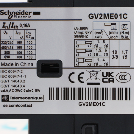 GV2ME01 Выключатель автоматический Schneider Electric