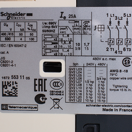 GV2L22 Выключатель автоматический Schneider Electric