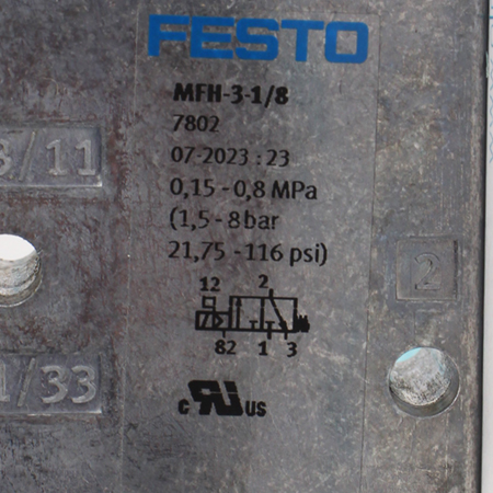 MFH-3-1/8 Распределитель с электроуправлением Festo