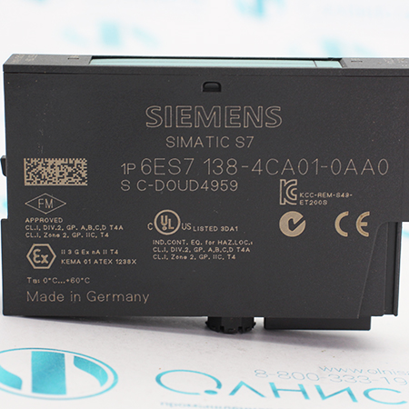 6ES7138-4CA01-0AA0 Модуль силовой Siemens