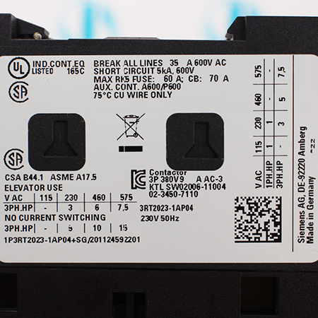 3RT2023-1AP04 Контактор Siemens