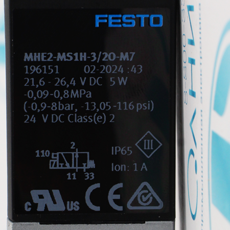 MHE2-MS1H-3/2O-M7 Распределитель с электромагнитным управлением Festo