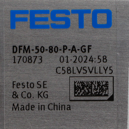 DFM-50-80-P-A-GF Пневмоцилиндр с направляющей Festo