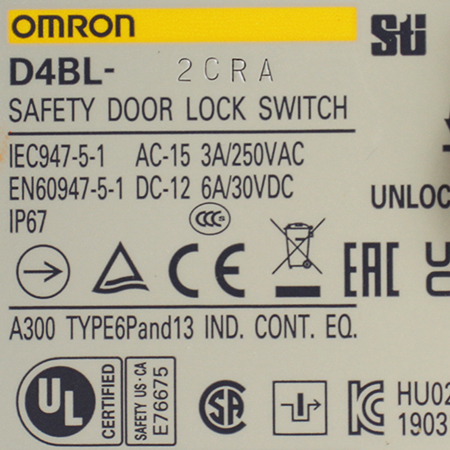 D4BL-2CRA Выключатель безопасности концевой Omron