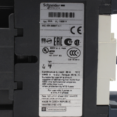 LC1D40008E7 Контактор Schneider Electric