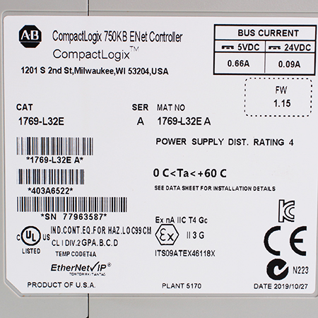 1769-L32E Контроллер компактный Allen-Bradley