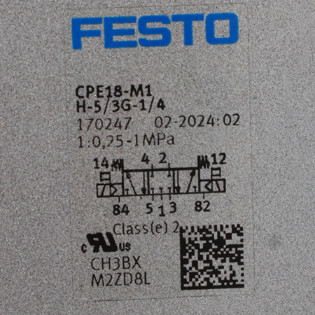 CPE18-M1H-5/3G-1/4 Распределитель с электроуправлением Festo