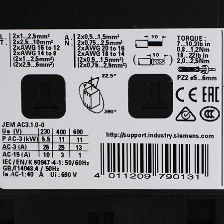 3RT2026-1BB40 Контактор Siemens