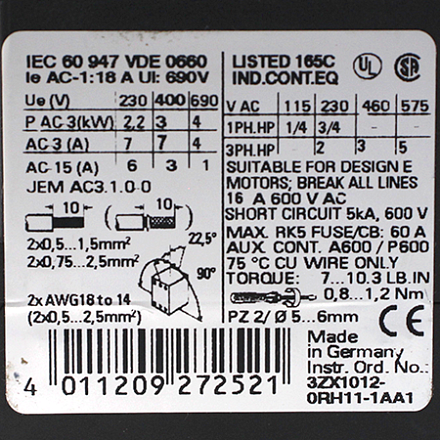 3RT1015-1AP01 Контактор Siemens