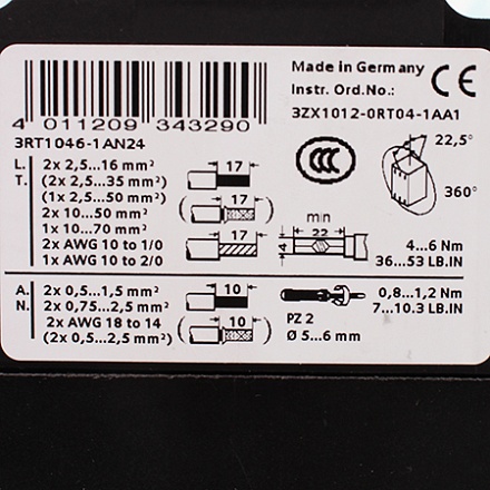 3RT1046-1AN24 Контактор Siemens