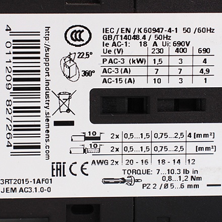 3RT2015-1AF01 Контактор Siemens