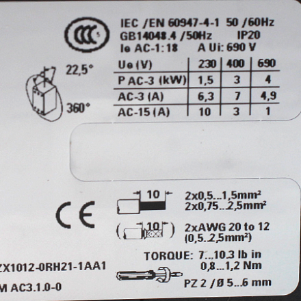 3RT2015-1AP01 Контактор Siemens