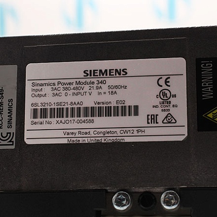 6SL3210-1SE21-8AA0 Модуль силовой Siemens