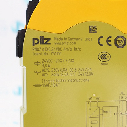 PNOZ S10 C 24VDC 4 N/O 1 N/C 751110 Модуль расширения Pilz