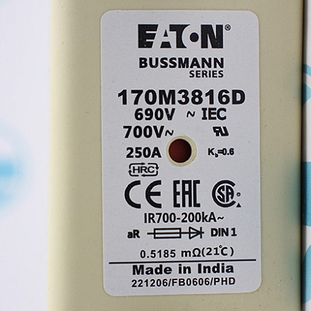 170M3816D Предохранитель быстродействующий Bussmann/Eaton