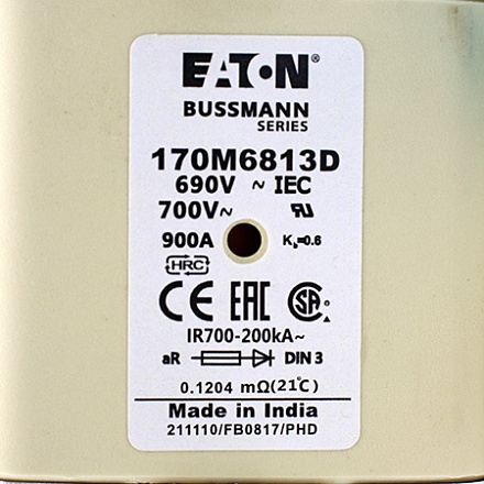 170M6813D Предохранитель быстродействующий Bussmann/Eaton