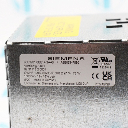 6SL3201-0BE14-3AA0 Резистор тормозной Siemens