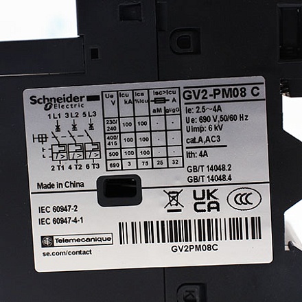 GV2P08 Выключатель Schneider Electric