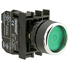 B1Y0FY, Кнопка с фиксацией подсветкой-светодиод зеленая (1НО)