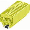 254365 Клемма TB 1-1 проходная на малую DIN-рейку SP15, фронт.подключение, сеч. 2.5мм2, жёлт.