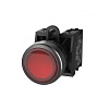 TS2011-0AM10 Кнопка TS2, плоская с подсветкой, без фиксации, крас.