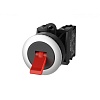 TS2020-0PL10 Тумблер TS2 утопленный с метал.кольцом, игновен.действия, крас.