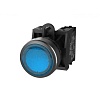 TS2011-0AM40 Кнопка TS2, плоская с подсветкой, без фиксации, син.