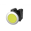TS2020-0CL30 Кнопка TS2 плоская утопленная с метал.кольцом, автом.блокировка, жел.