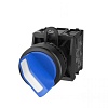 TS2011-1AB40 Переключатель TS2, короткая ручка с подсветкой, 2-х позиционная, без самовозврата, син.