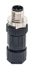 M12D-04BMMB-SL7001 Вилка, M12, PIN: 4, "папа", код D-Ethernet, на провод, IP67, прямой AMPHENOL