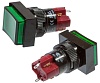 D16LAT1-1ABKG, кнопка с фиксацией и LED подсветкой 250В 5А