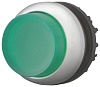 M22-DLH-G Головка кнопки с подсветкой, выступающие, без фиксации, цвет зеленый EATON