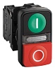 XB5AW73731B5 Переключатель: 22мм; Фикс.пол: 1; NC+NO; зеленый/красный; LED; 24В SCHNEIDER