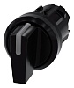 3SU1002-2BM10-0AA0 Switch: rotary; 22mm; Stabl.pos: 1; black; yes; IP66,IP67,IP69K SIEMENS
