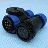 Разъём герметичный SZC28 7P-F-M, 7 контактов