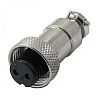 Разъём цилиндрический малогабаритный RUICHI GX12M-2A, 2 контакта