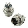 Разъём цилиндрический малогабаритный SZC GX12M-3B, 3 контакта