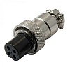 Разъём цилиндрический малогабаритный RUICHI GX12M-4A, 4 контакта