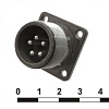 Разъём RUICHI  ШР20П5ЭШ10 ВИЛКА (SZC), 5 контактов