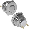 Кнопка антивандальная RUICHI GQ19SPH-10Z/J/N, OFF-ON, рабочая температура -25…+55 °C, никелированная латунь
