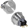 Кнопка антивандальная RUICHI GQ30PF-11Z/N, ON-OFF+OFF-ON, рабочая температура -25…+55 °C, никелированная латунь