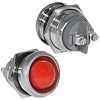 Индикатор антивандальный RUICHI GQ22SR-R, цвет красный, точечный излучатель, 12-24 В, 15 мА, гибкие выводы, никелированная латунь